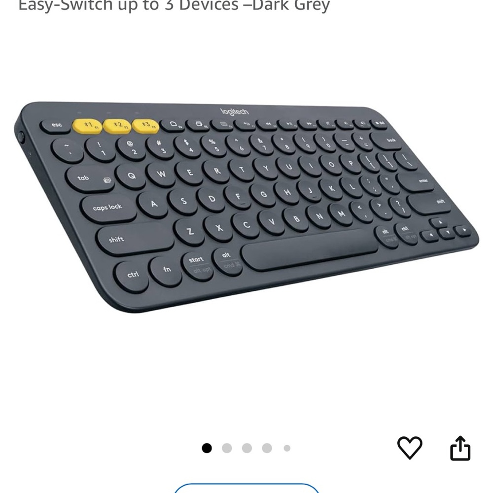 Logitech Dark Gray Multi-Device Keyboard - Picture 2 of 3